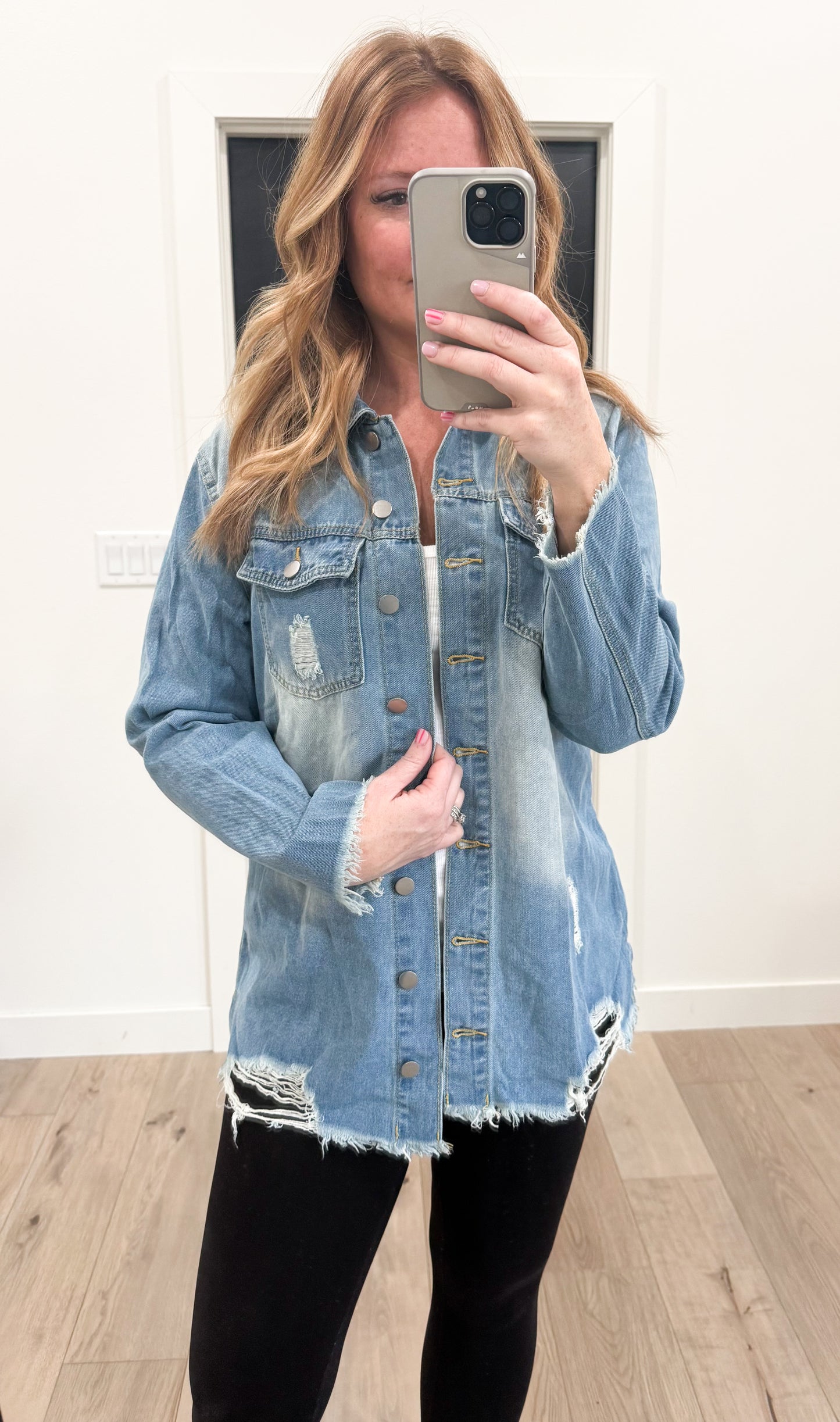 Distressed Denim Jacket