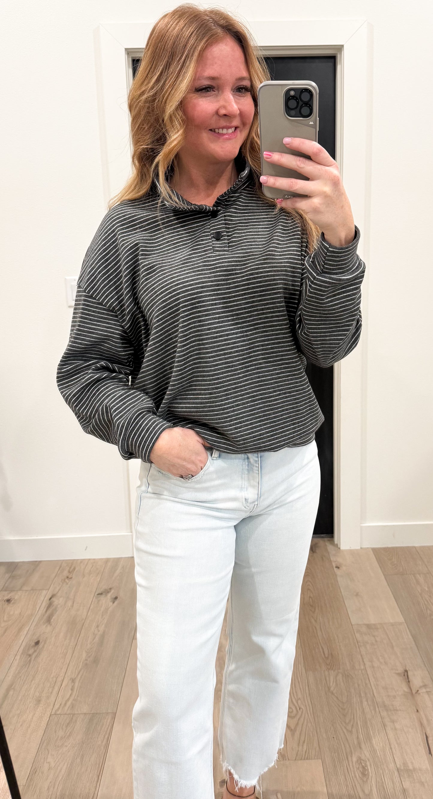 Striped Collared Pullover