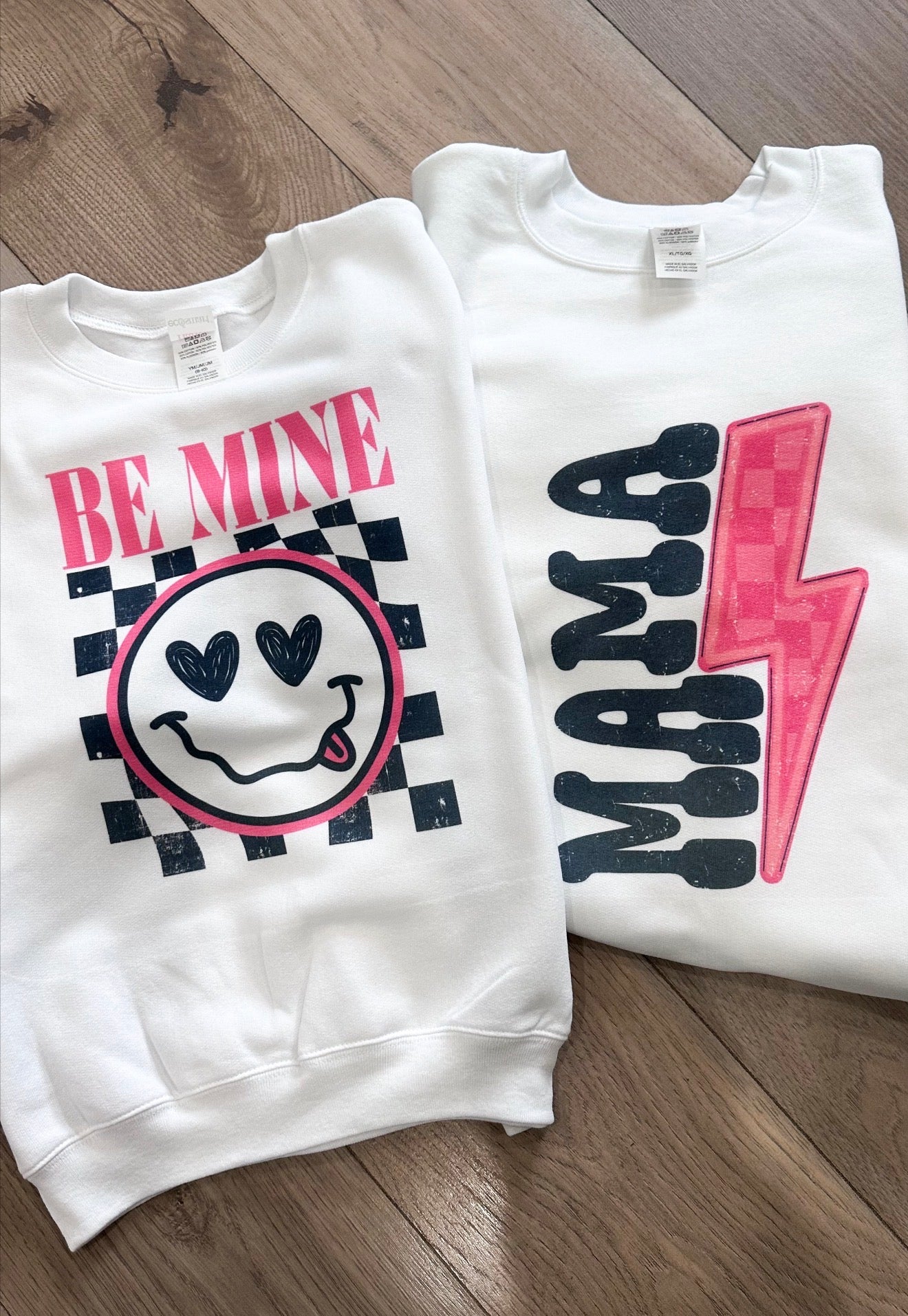 Checkered Bolt Mama Crew