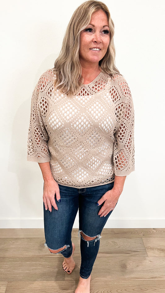 Hollow Cut Out Sweater Top
