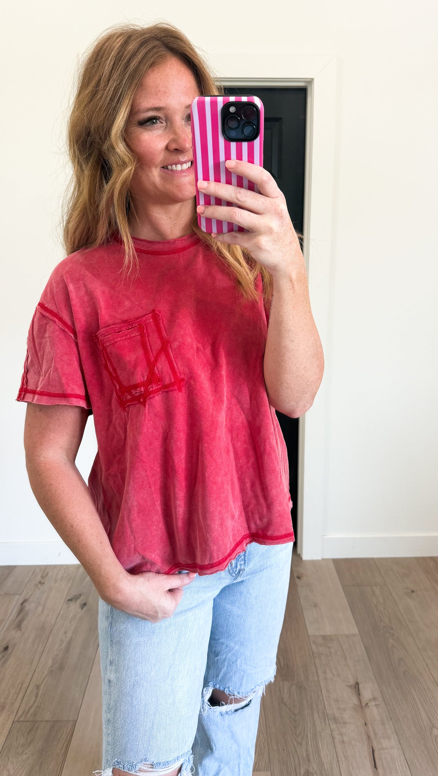 Washed Pocket Short Sleeve