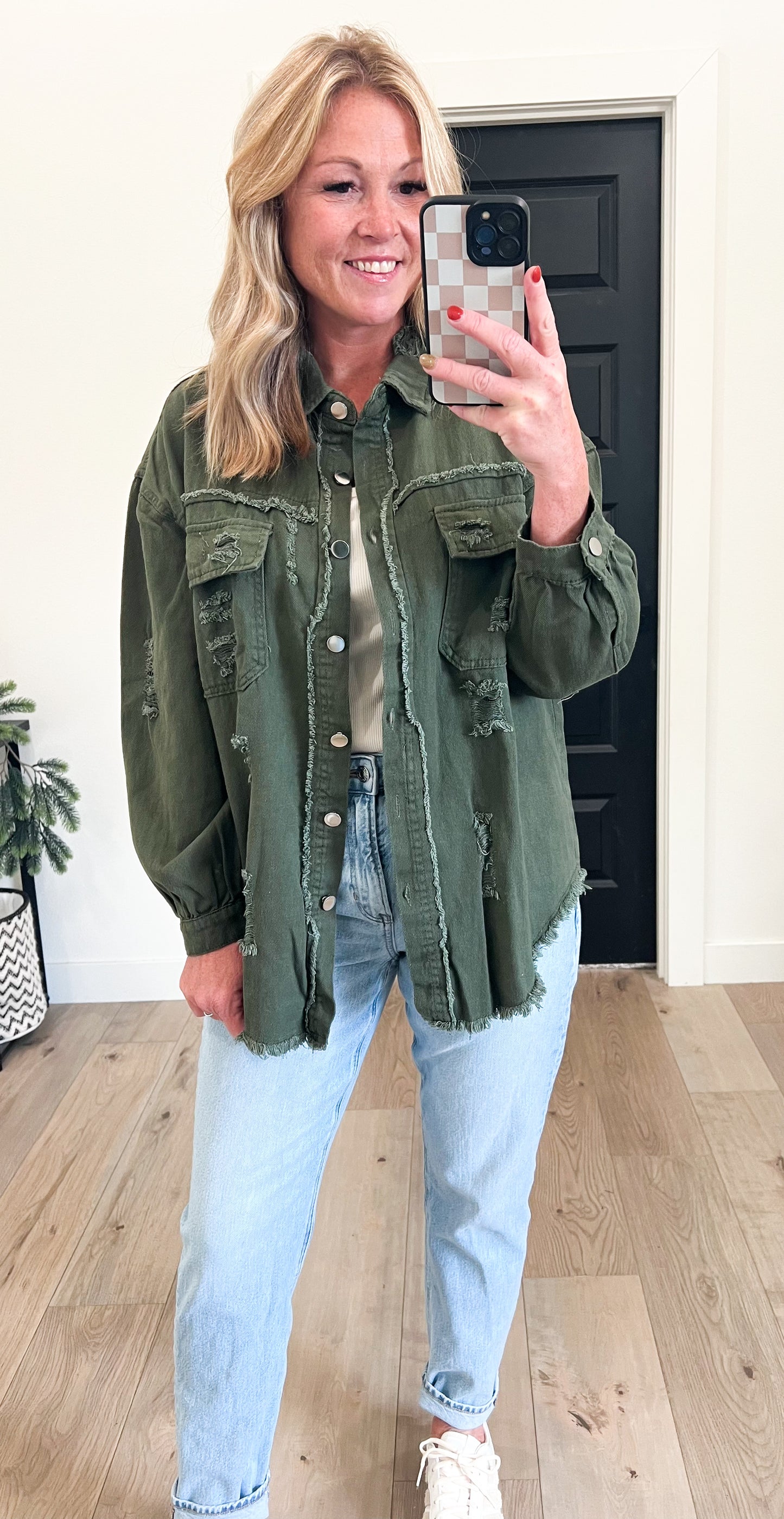 Distressed Green Jacket