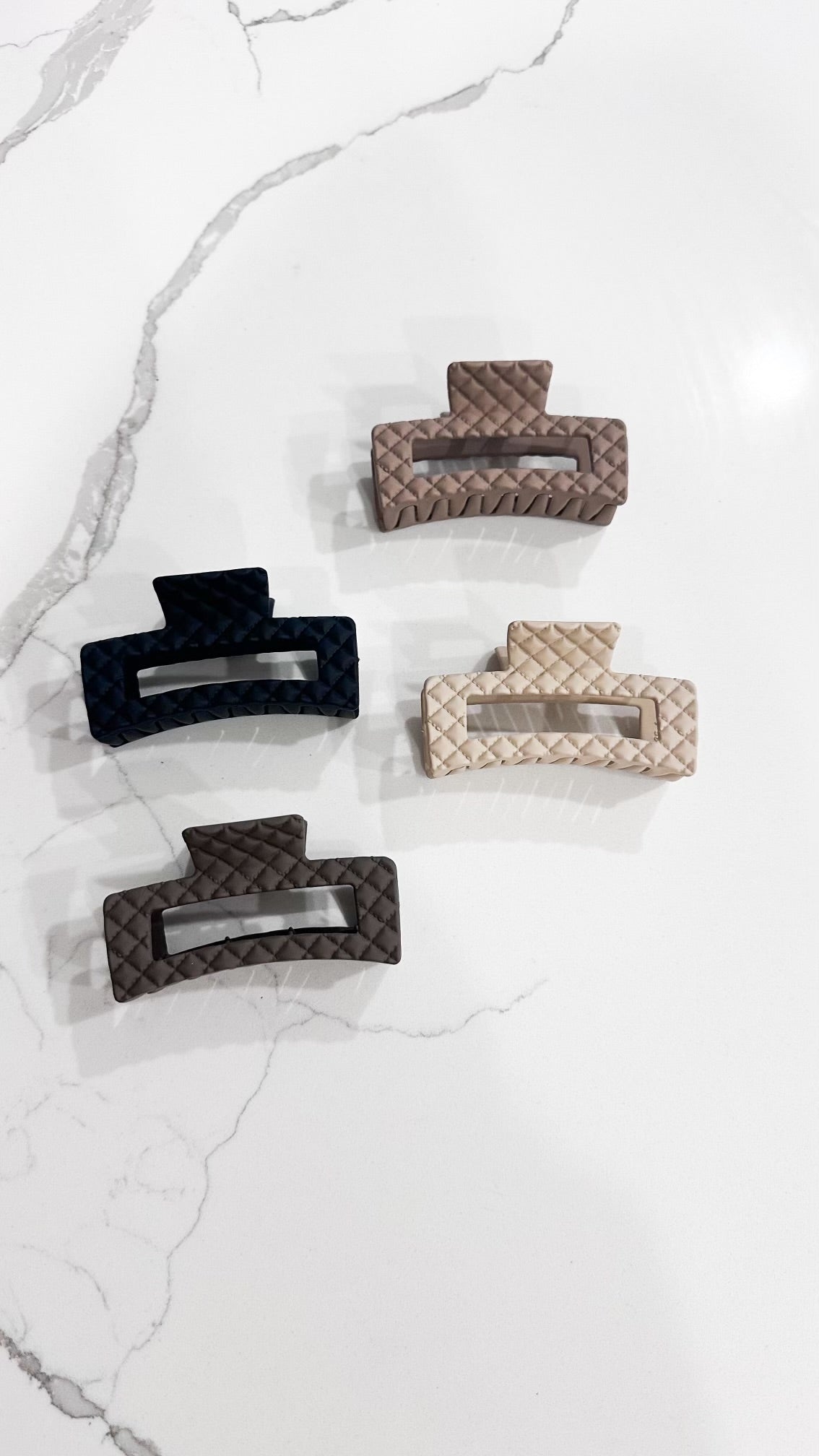 4 Piece Square Diamond Hair Clips