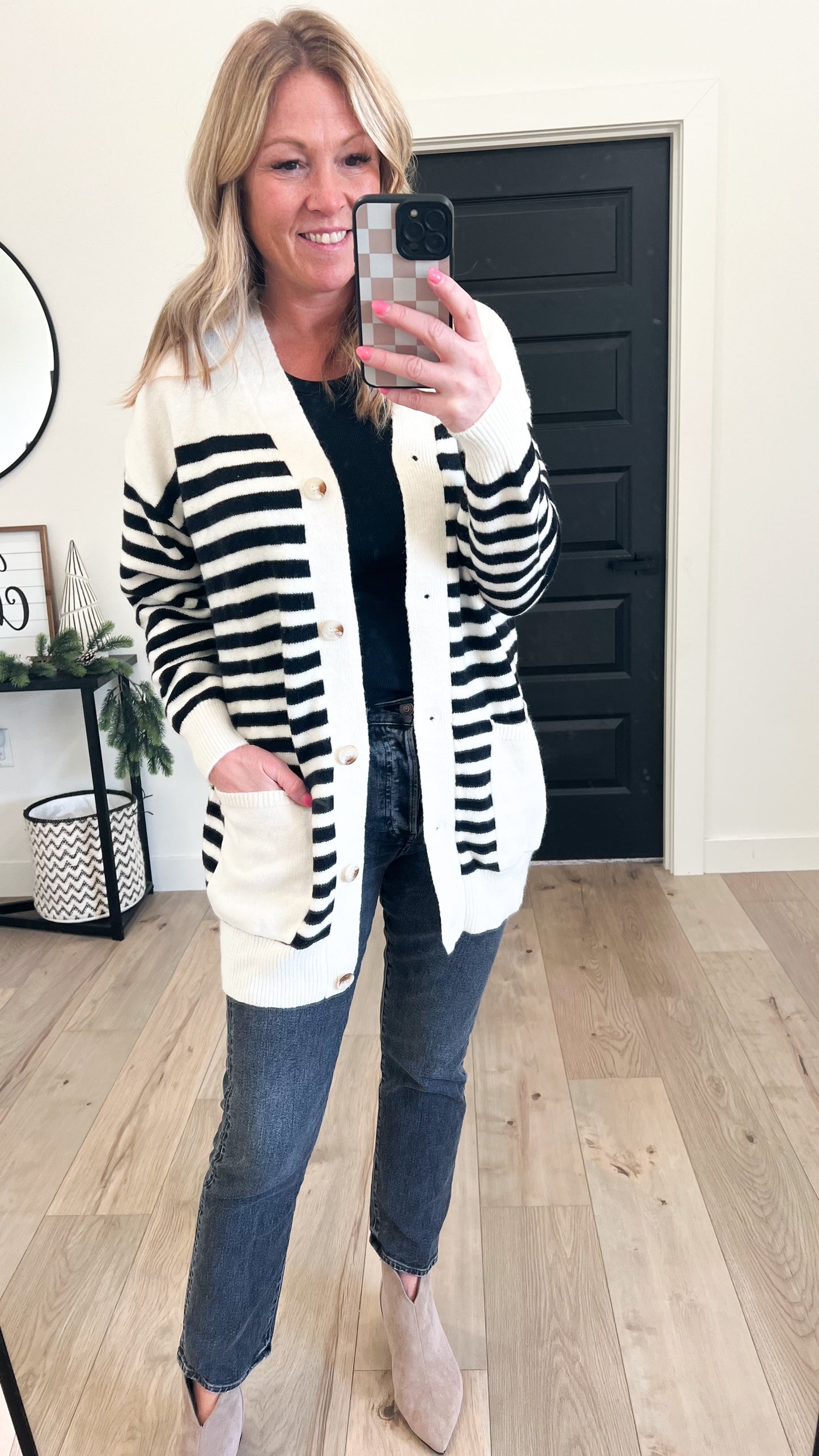 Striped Knit Cardigan