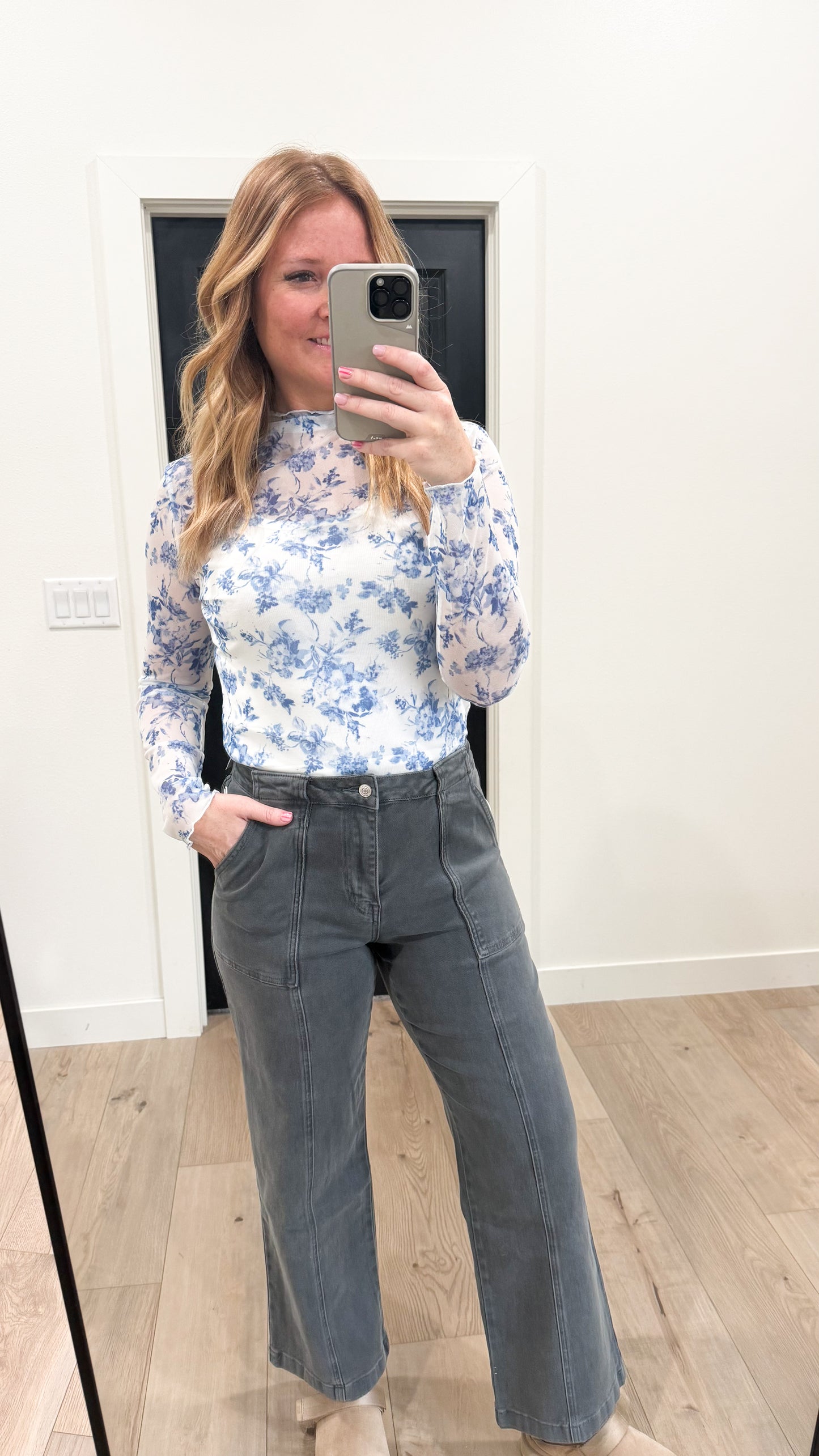 Floral Shear Long Sleeve