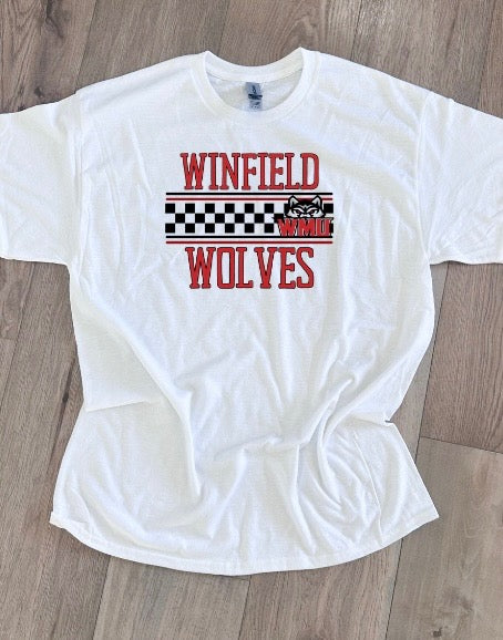 Checkered Winfield Wolves Graphic