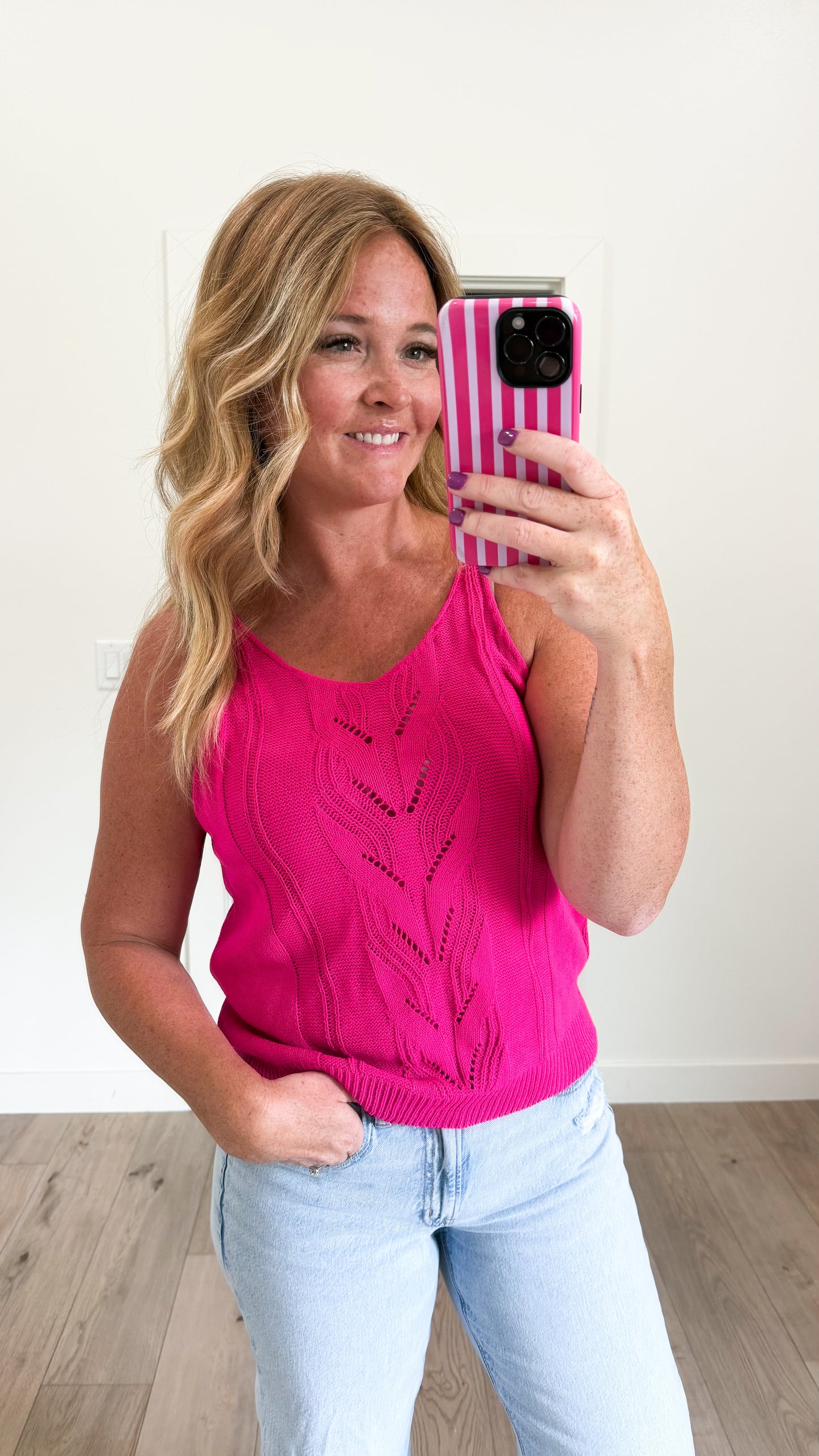 V Neck Knit Tank