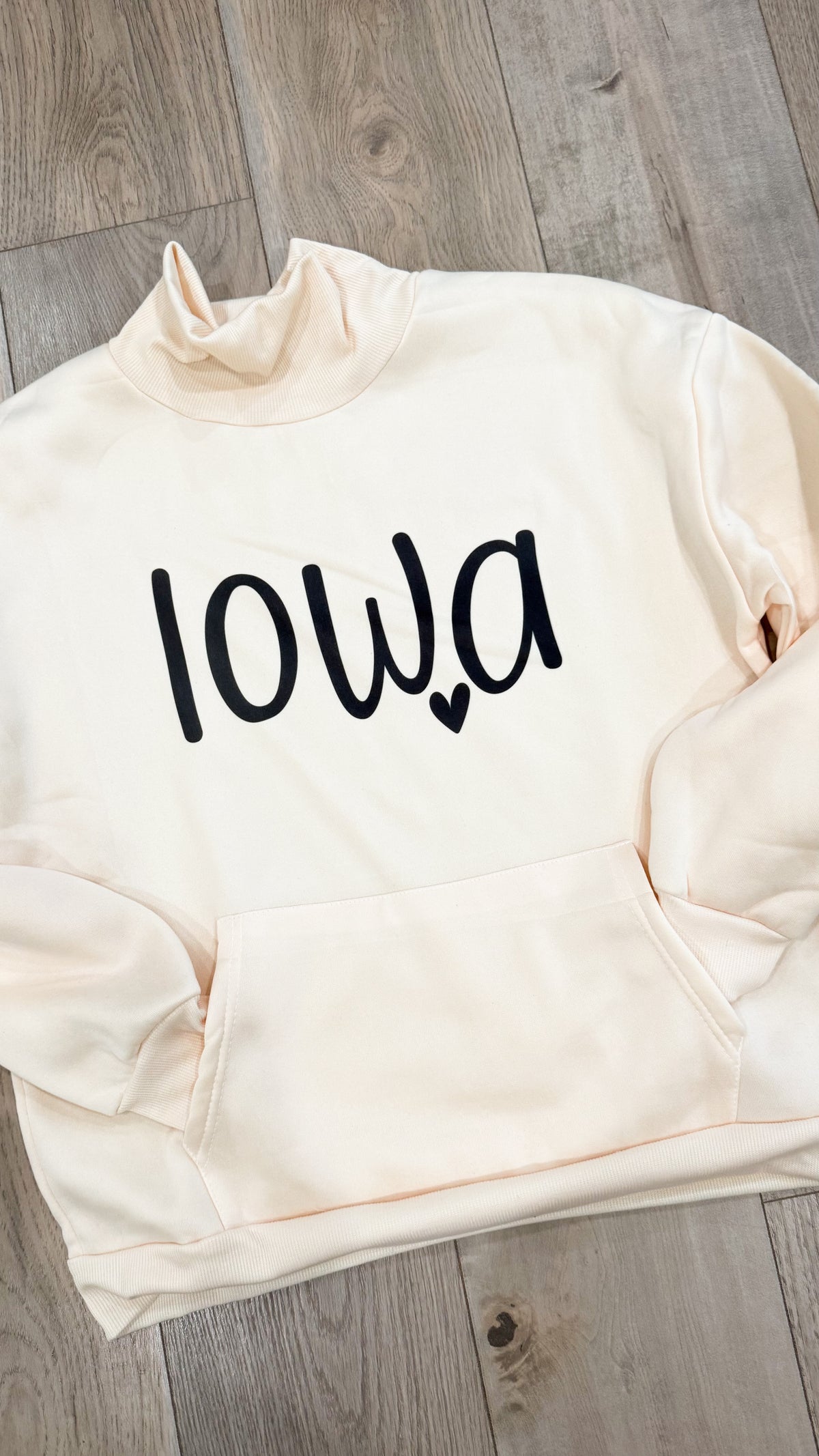 Iowa Heart Mock Neck