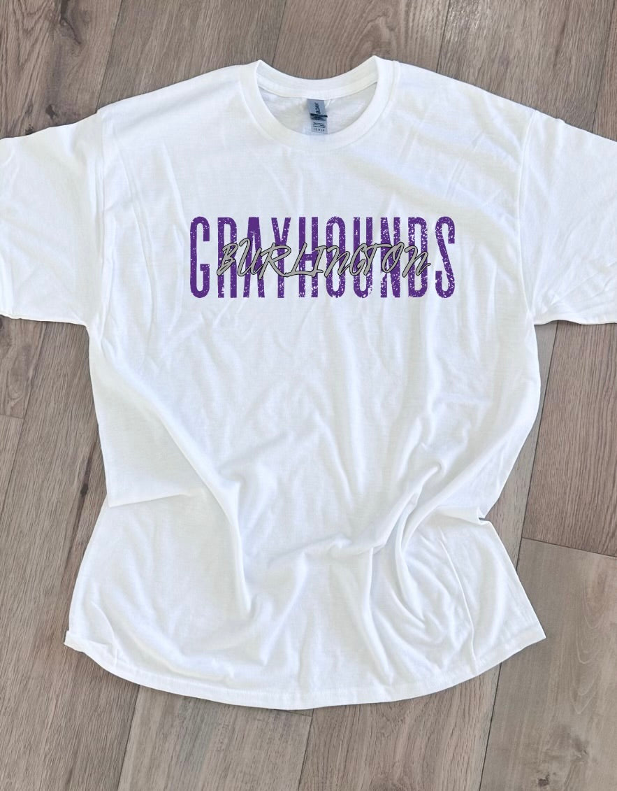 Burlington Grayhounds Double Print Graphic