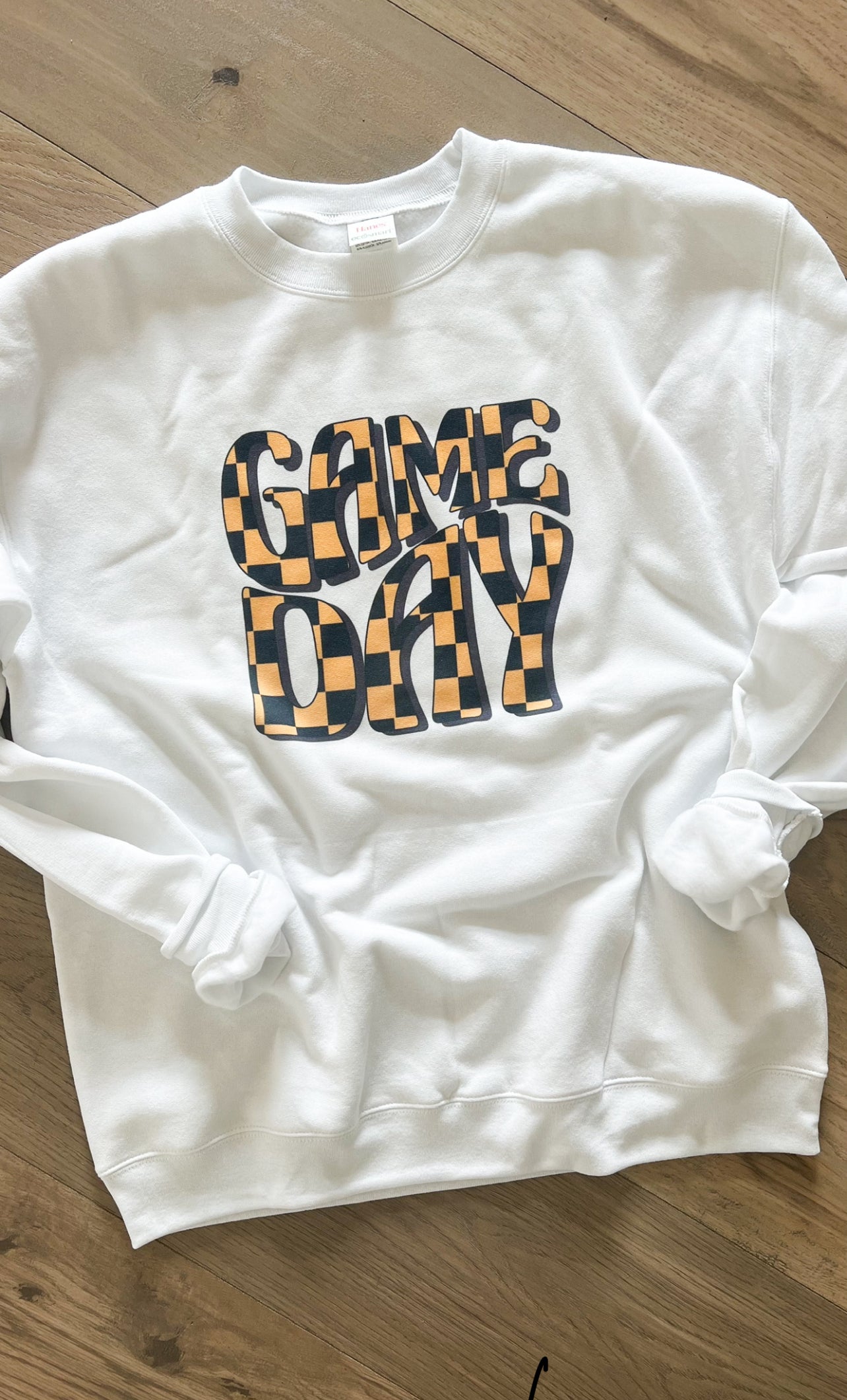 Gold Checkered Game Day Graphic