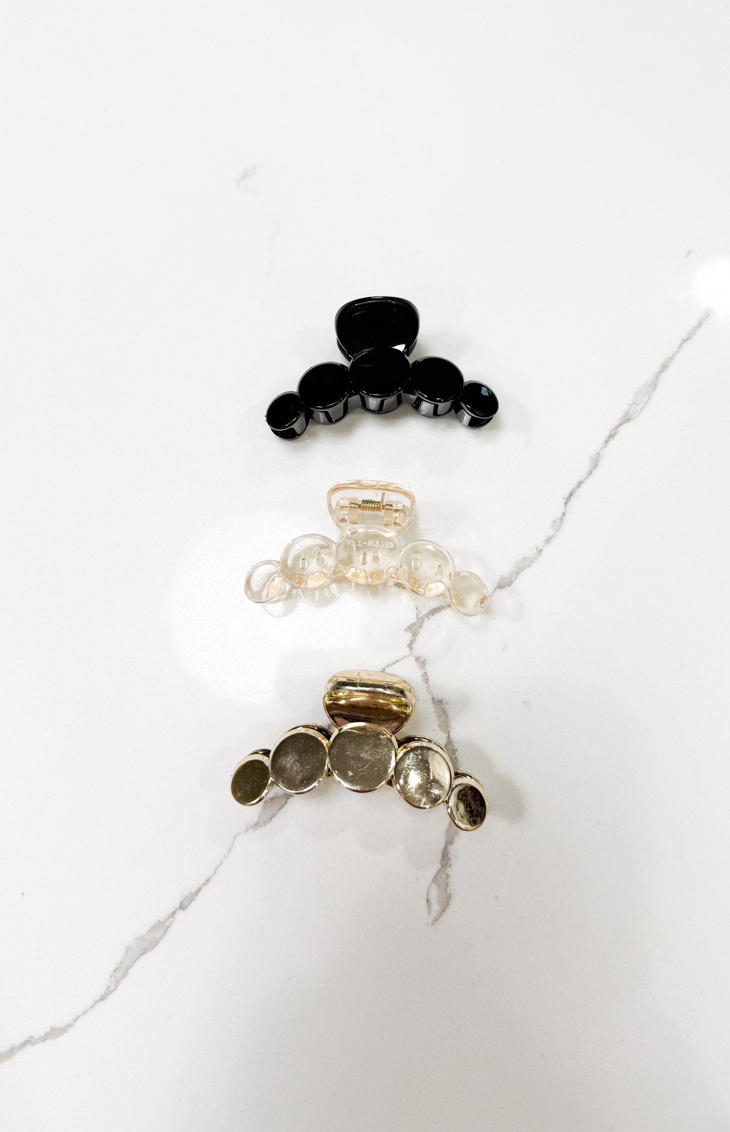 3 Piece Assorted Circle Hair Clips