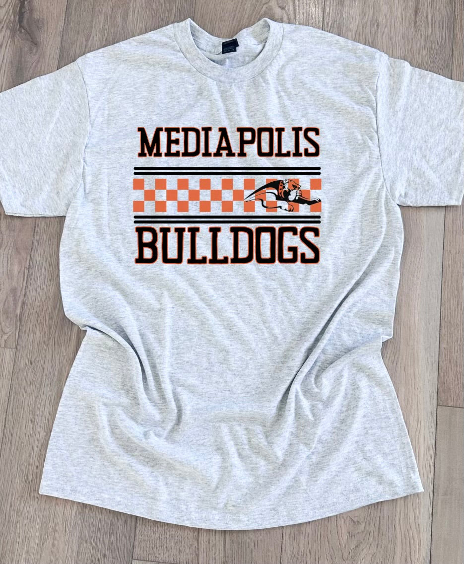Checkered Mediapolis Bulldogs Graphic