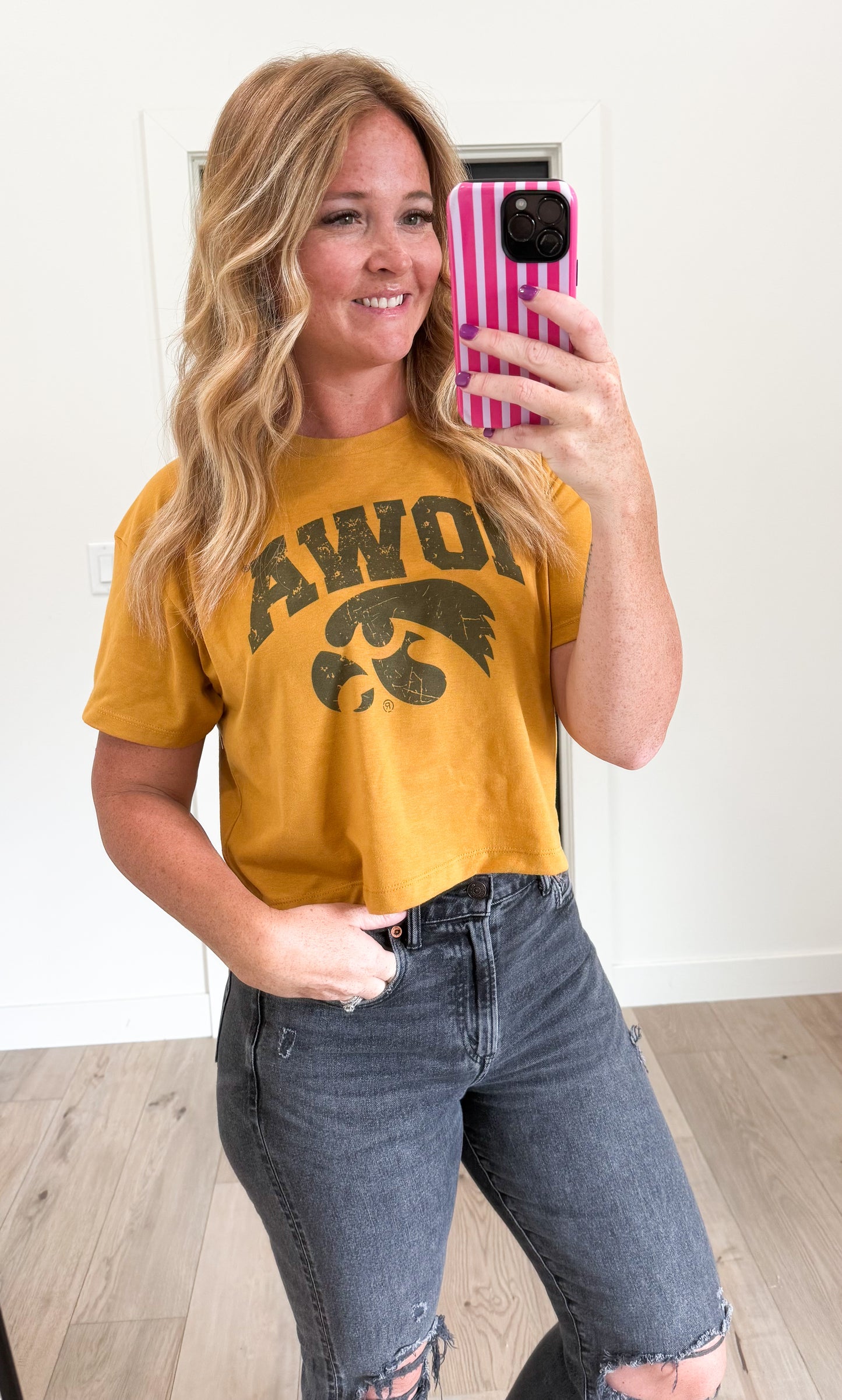 Iowa Hawk Crop Tee
