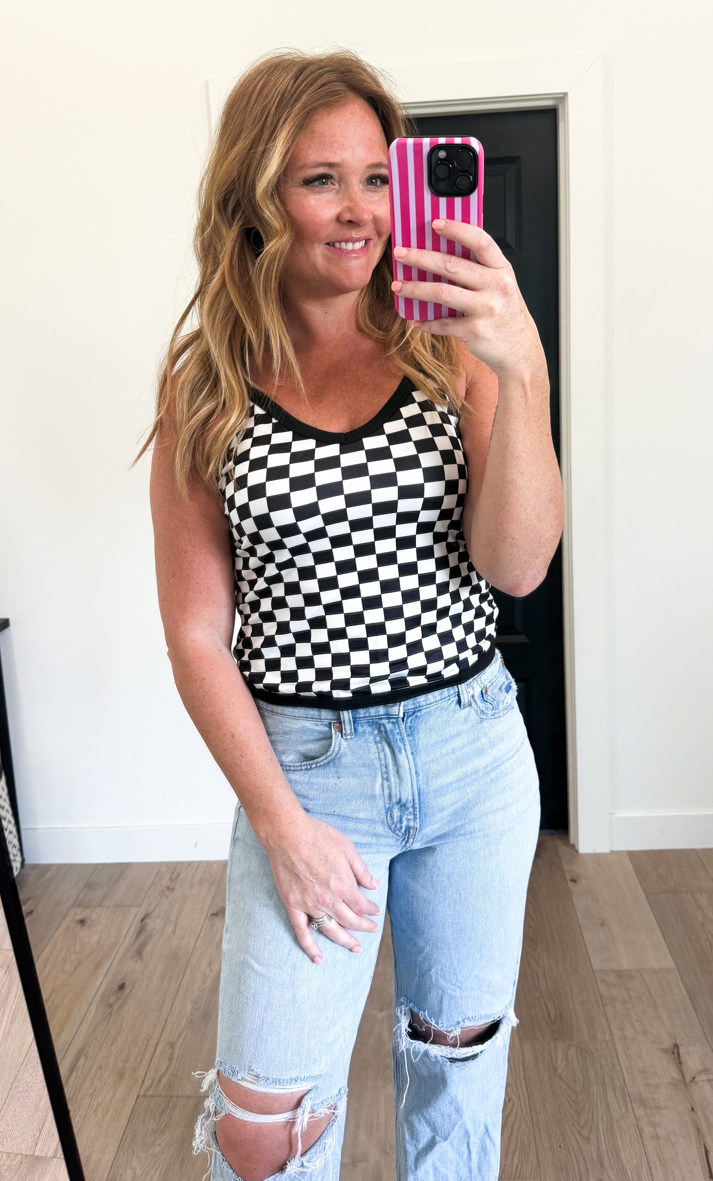 Checkered Layering Cami