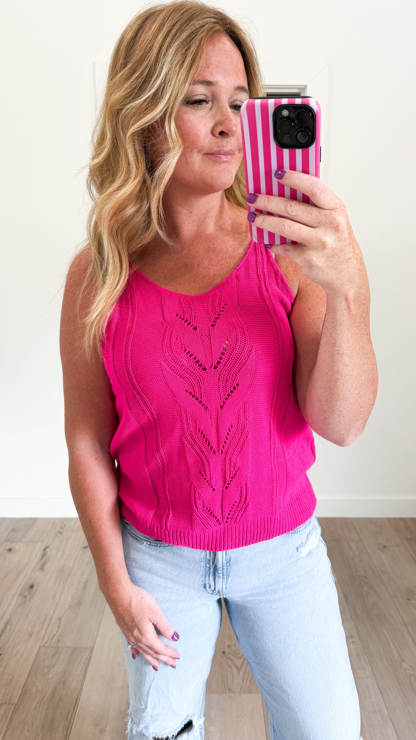 V Neck Knit Tank
