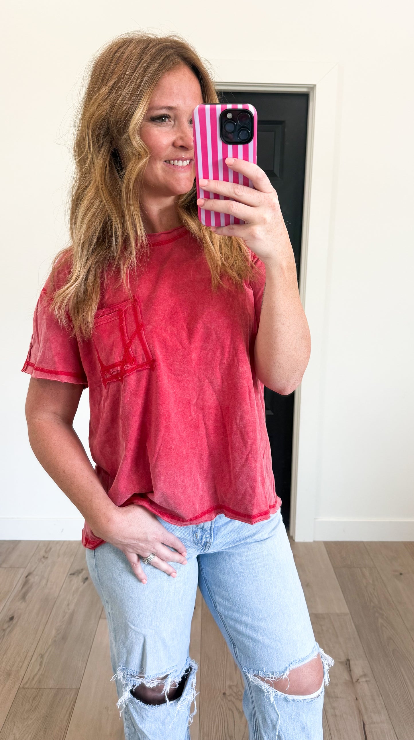 Washed Pocket Short Sleeve