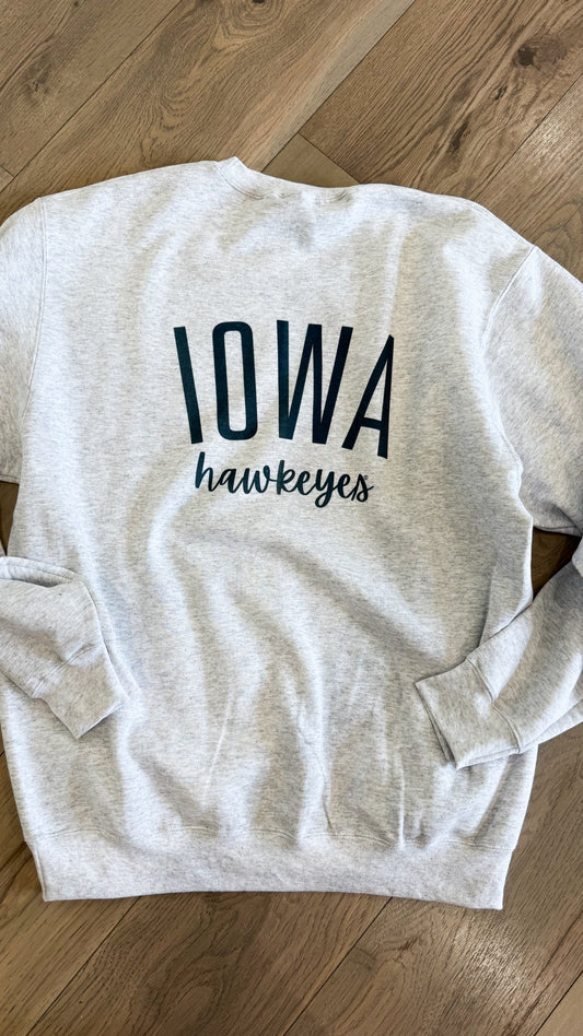 Hand Cut Front/Back Iowa Hawkeyes Cardigan