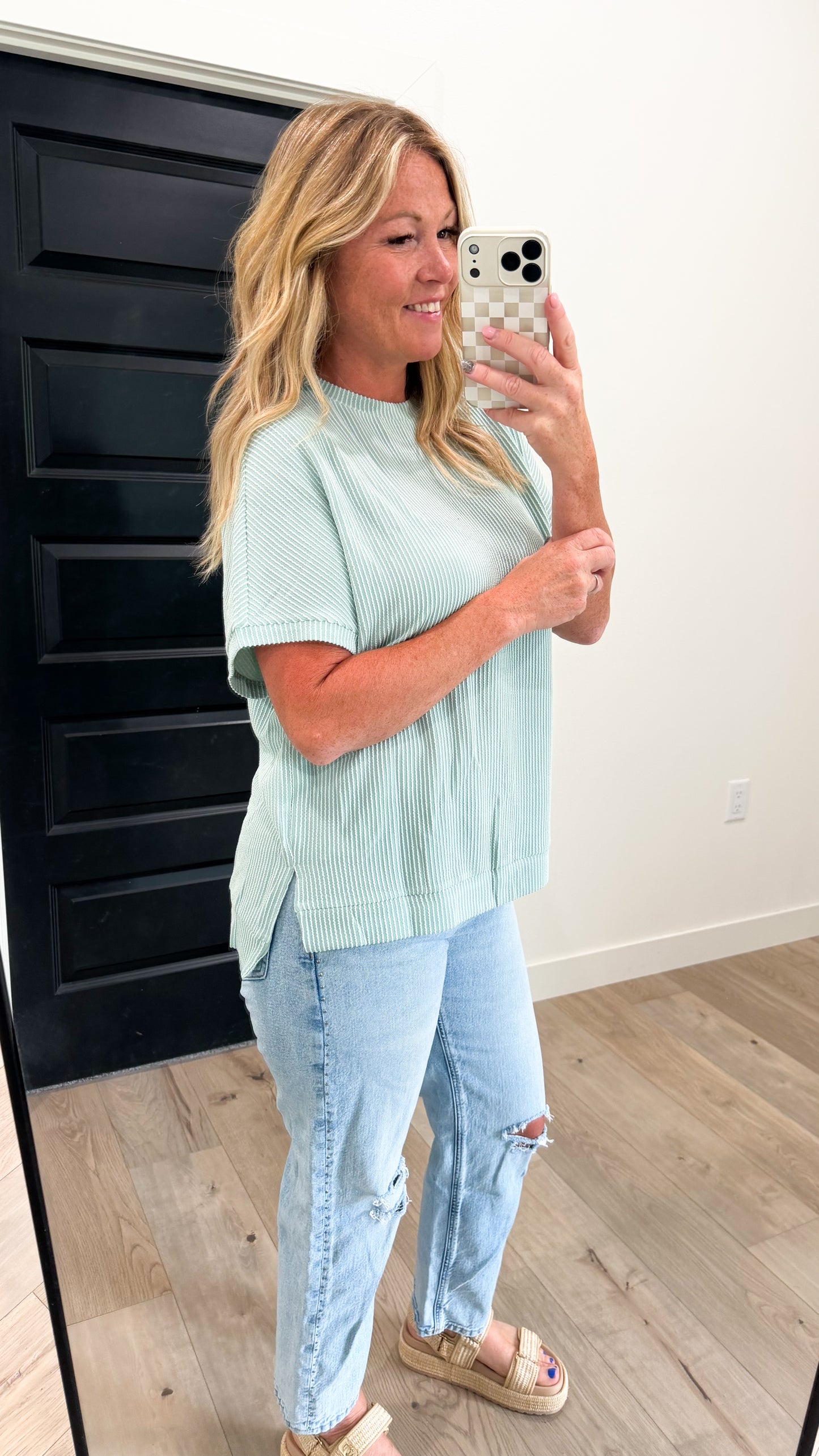 Oversized Ribbed Short Sleeve
