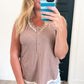 Striped Lace Trim Tank