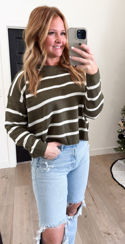 Striped Green Sweater