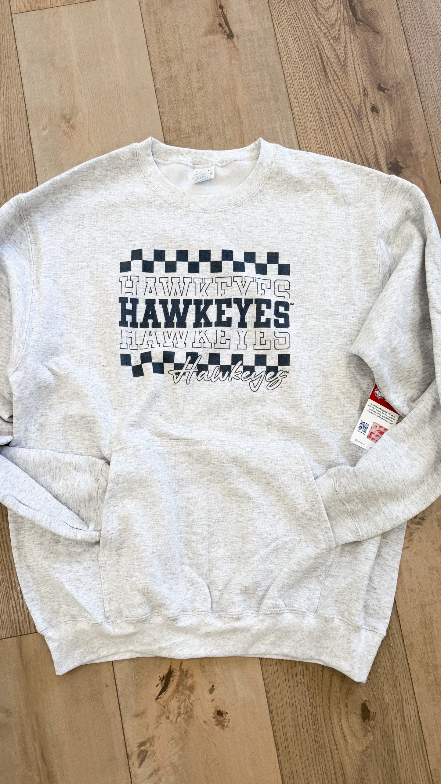Checkered Hawkeyes Pocket Crew