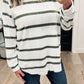 Ribbed Striped Pullover