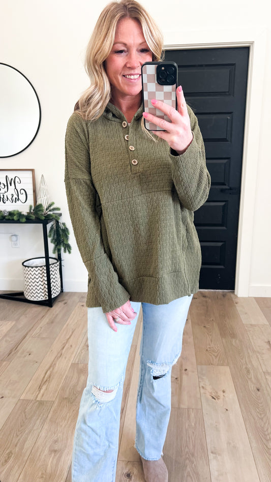 Detailed Hoodie Pullover