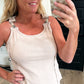 Washed Knit Buckle Tank