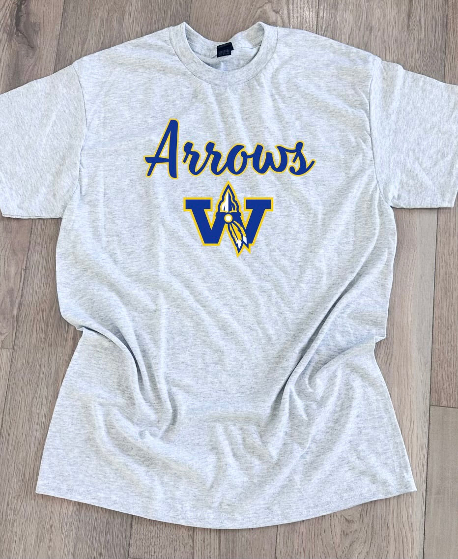 Cursive Wapello Arrows Graphic