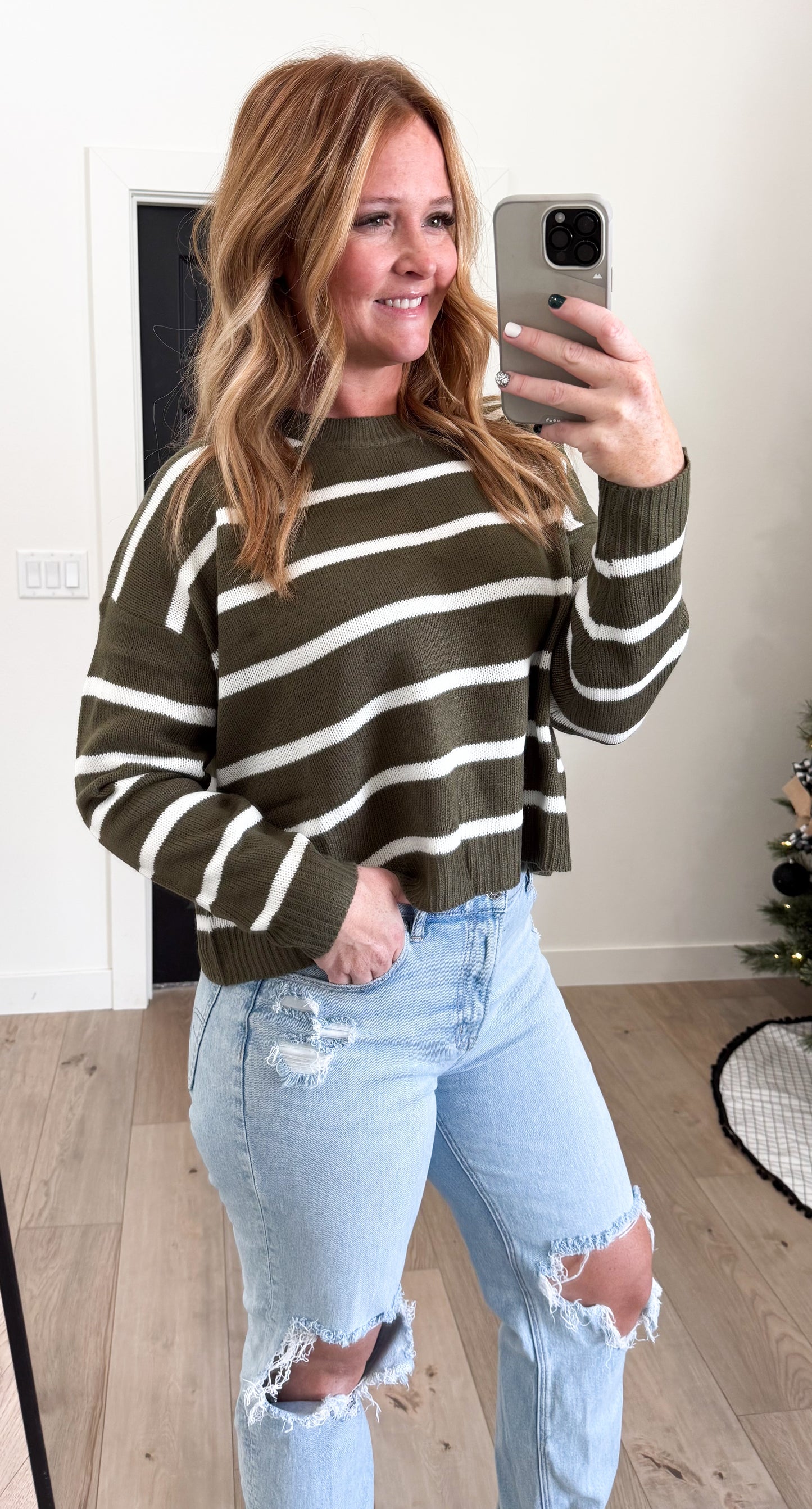 Striped Green Sweater