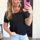 Lace Shoulder Top