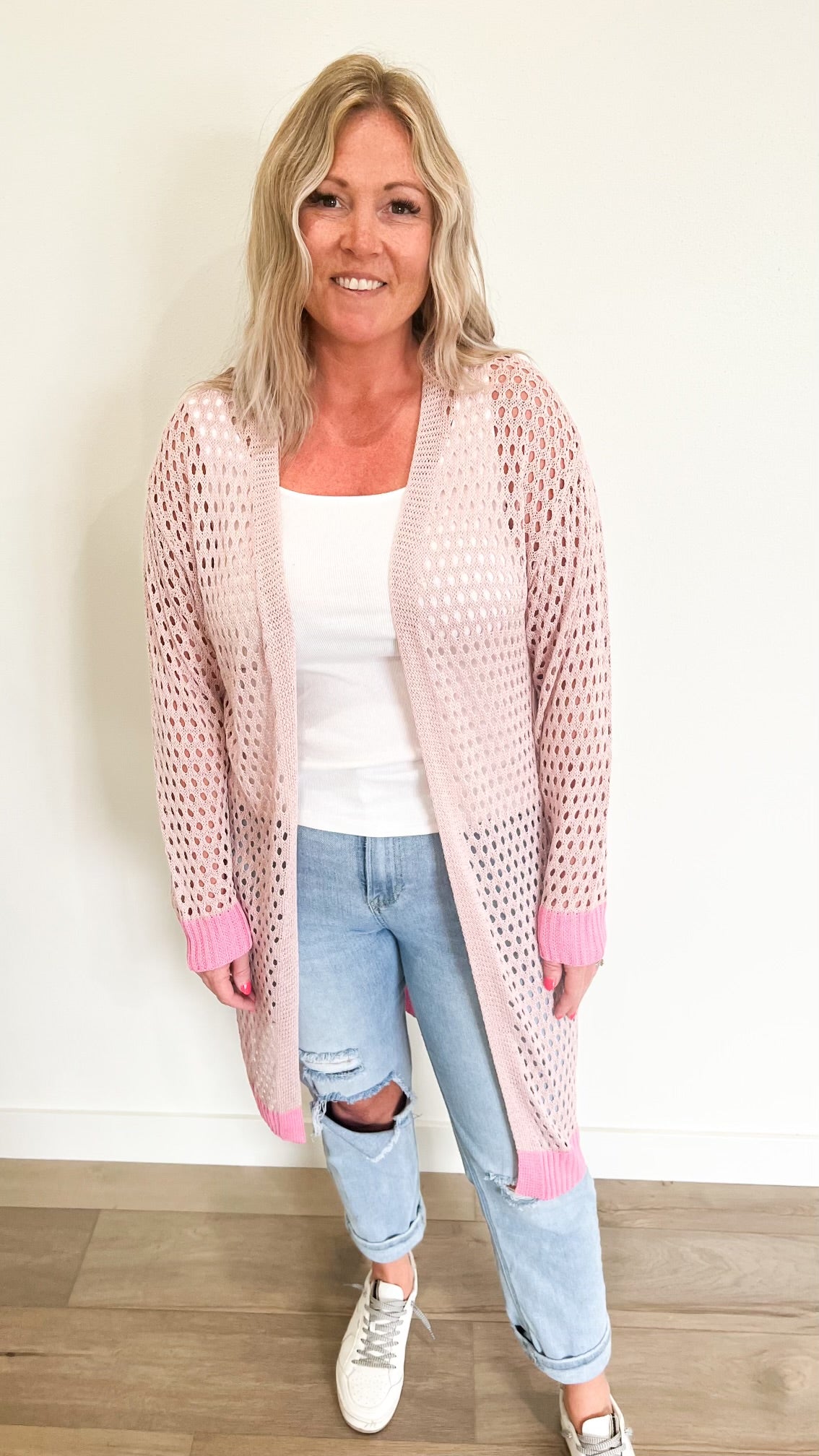 Hollow Cut Out Cardigan