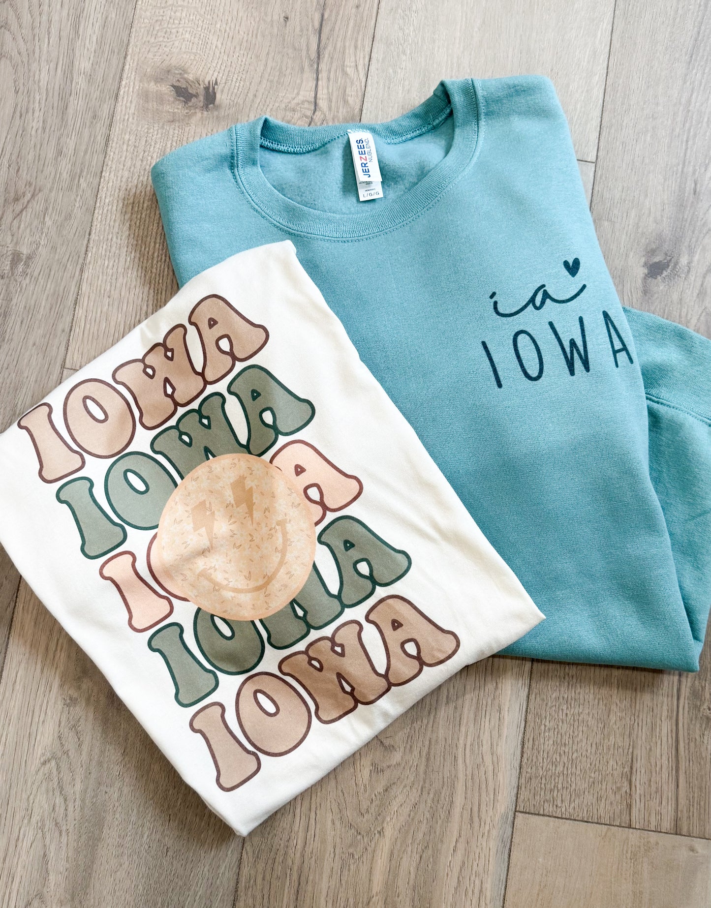 Neutral Iowa Smiley Tee/Crew