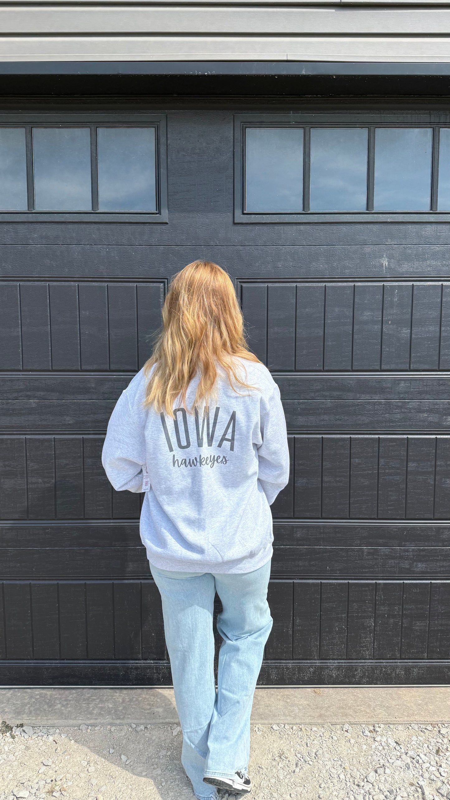 Hand Cut Front/Back Iowa Hawkeyes Cardigan