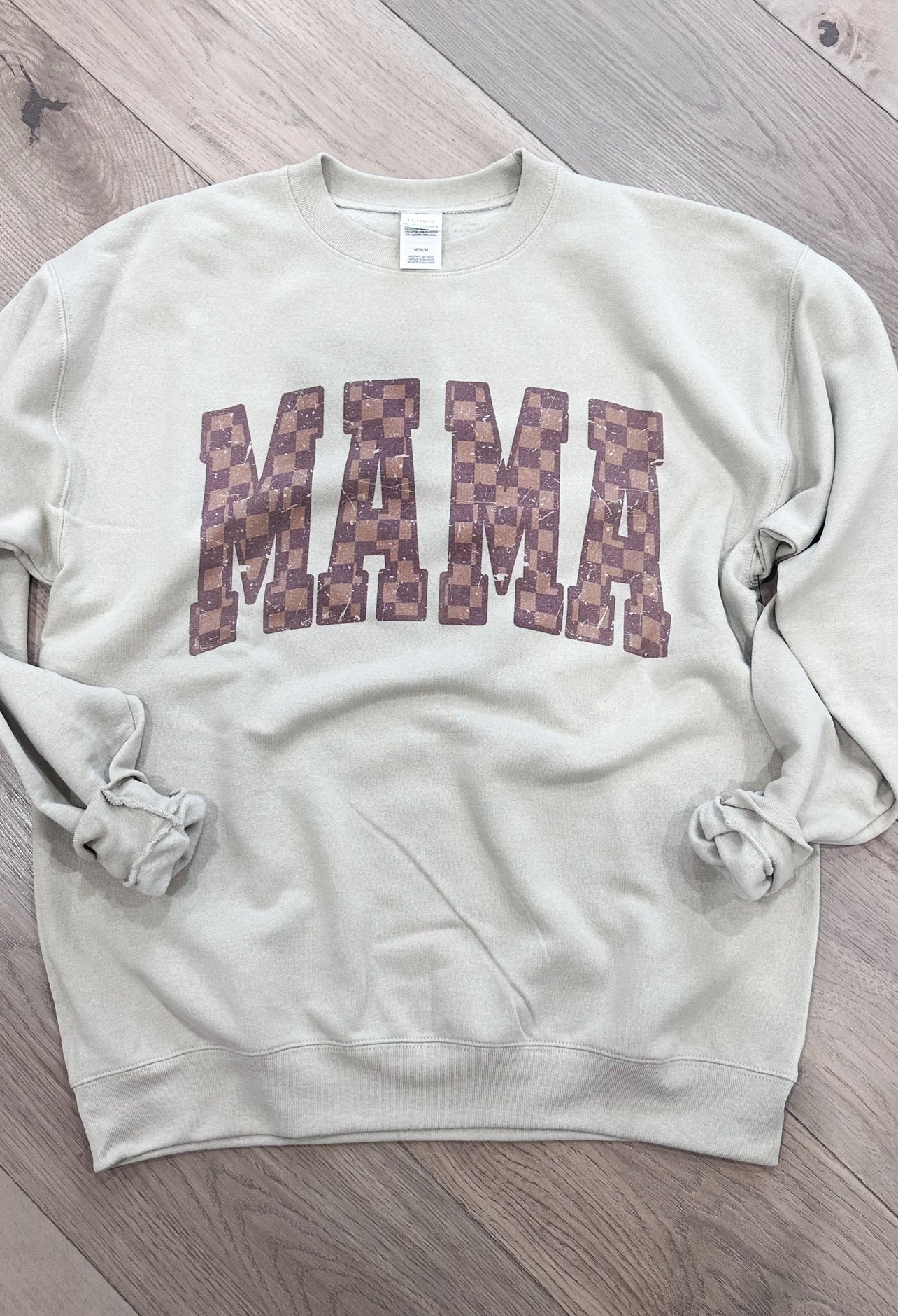 Checkered Mama Tee/Crew