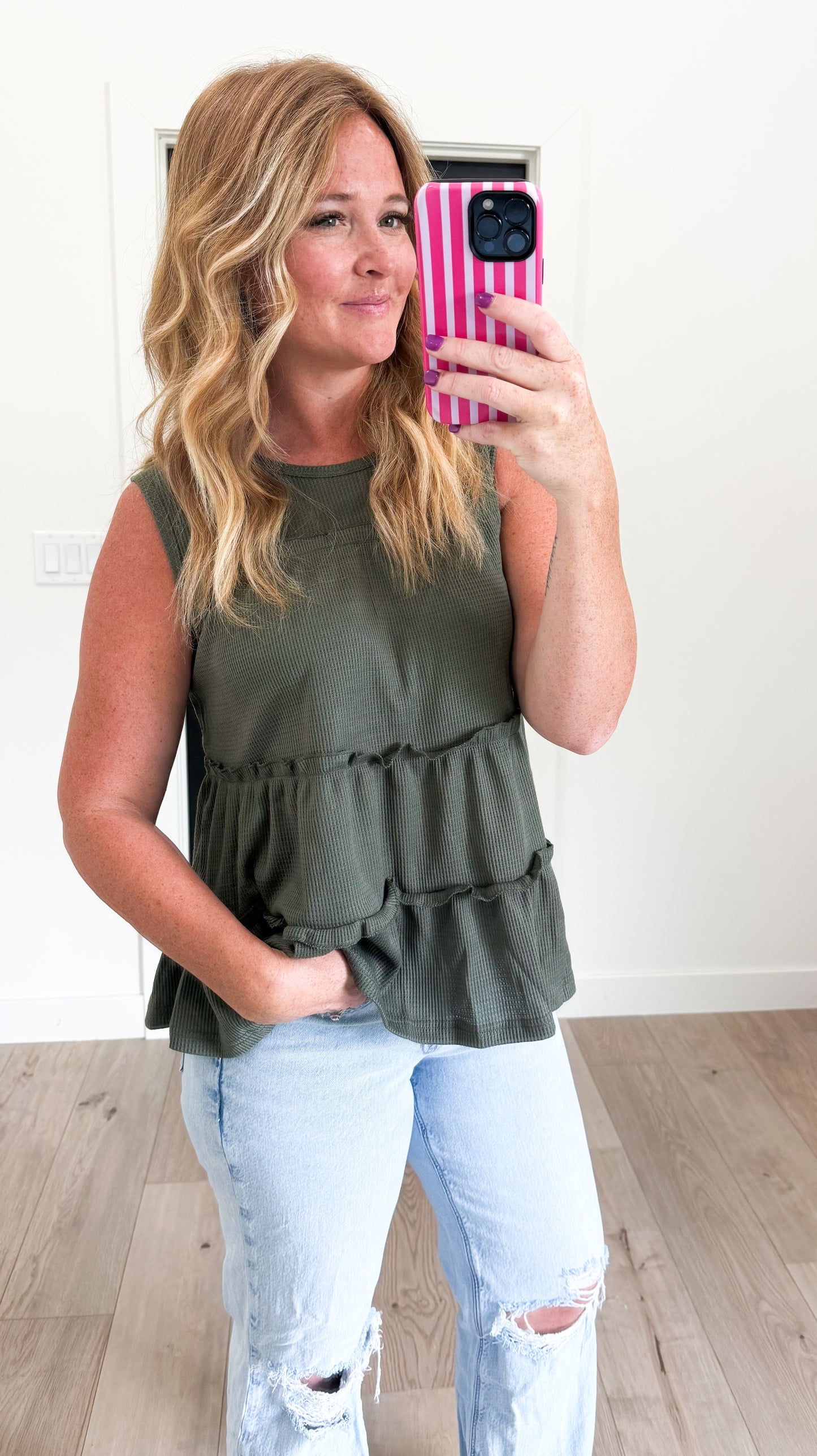 Ruffle Trim Tank