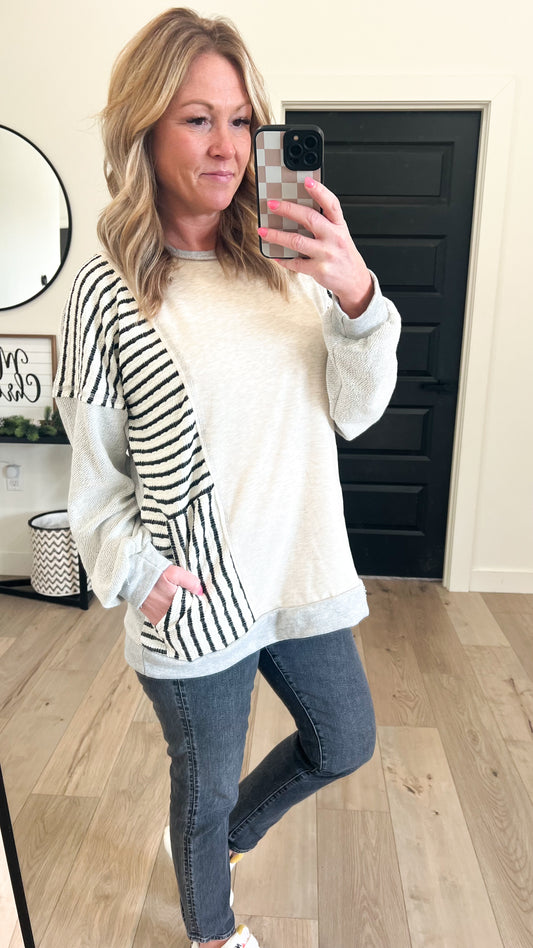 Striped Color Block Long Sleeve