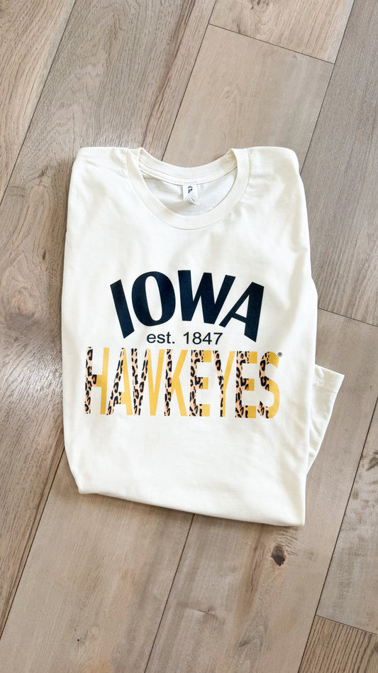 Leopard Iowa Hawkeyes Tee