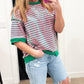 Oversized Striped Uneven Hem Top