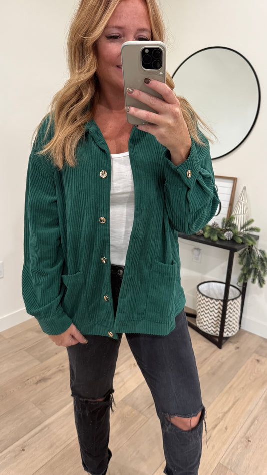 Button Down Corduroy Jacket
