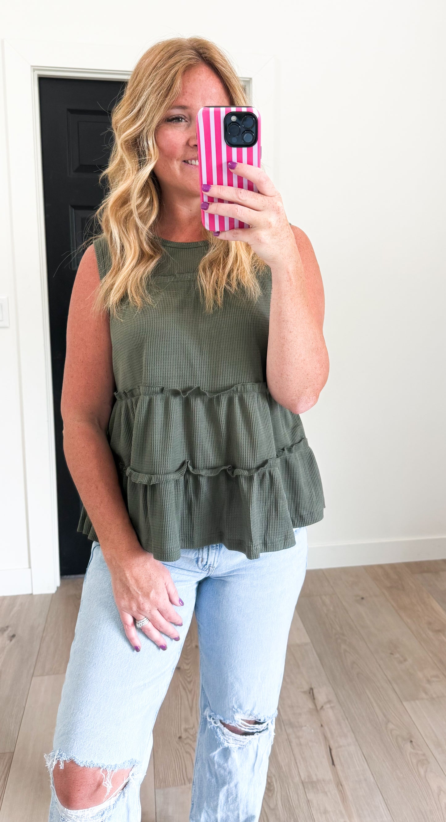 Ruffle Trim Tank