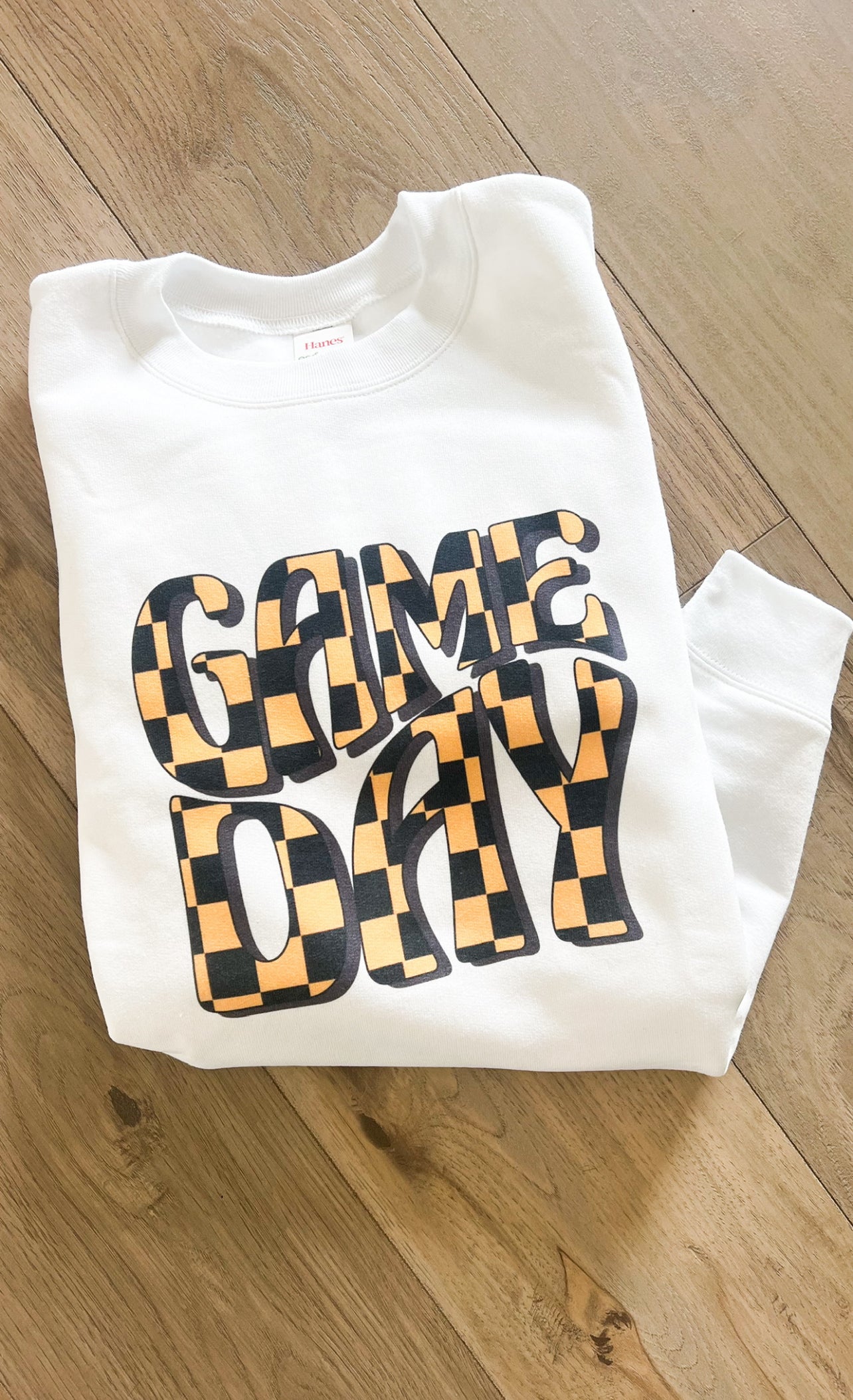 Gold Checkered Game Day Graphic