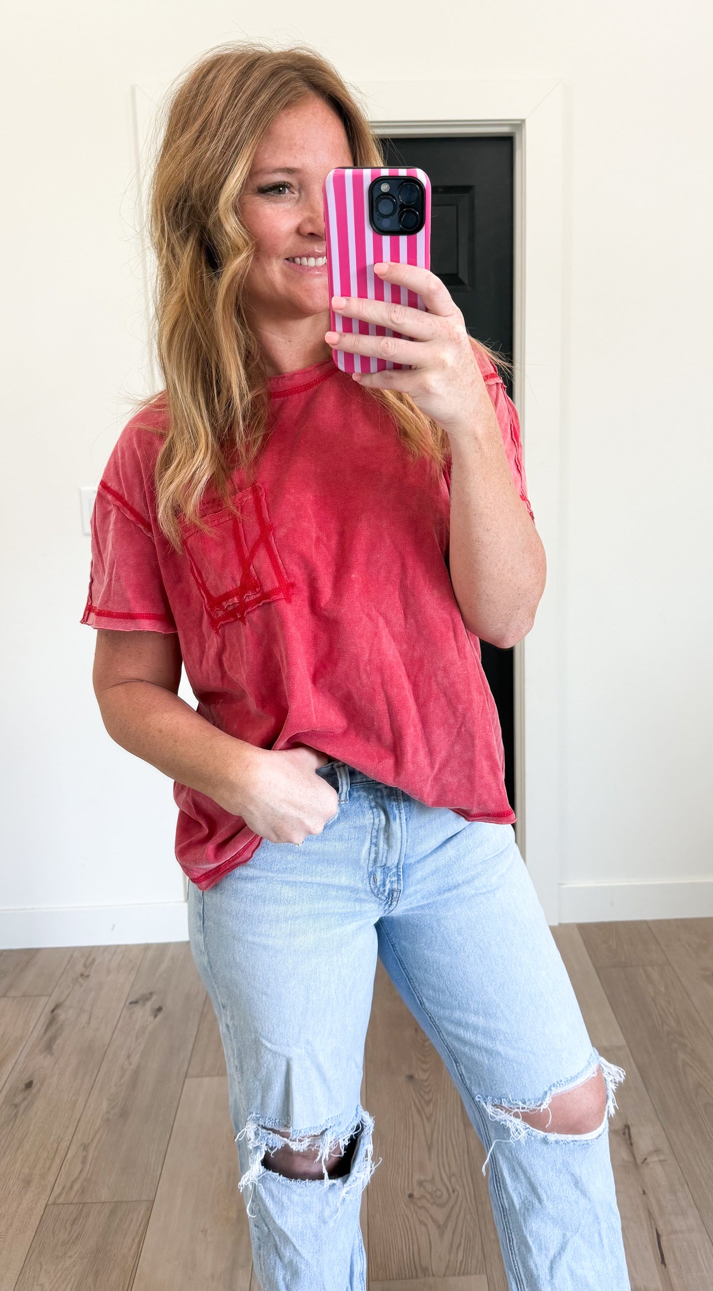 Washed Pocket Short Sleeve