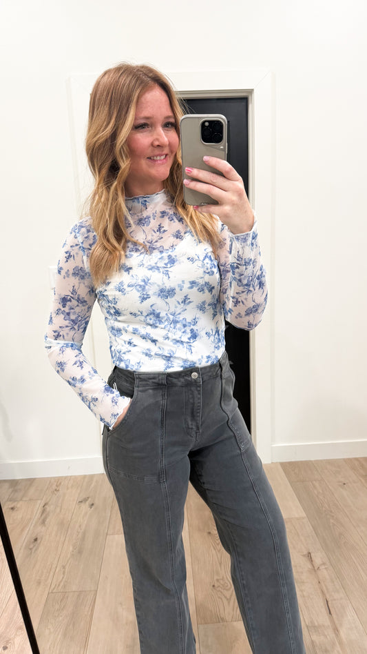 Floral Shear Long Sleeve