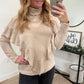 Ribbed Ruffle Trim Sweater