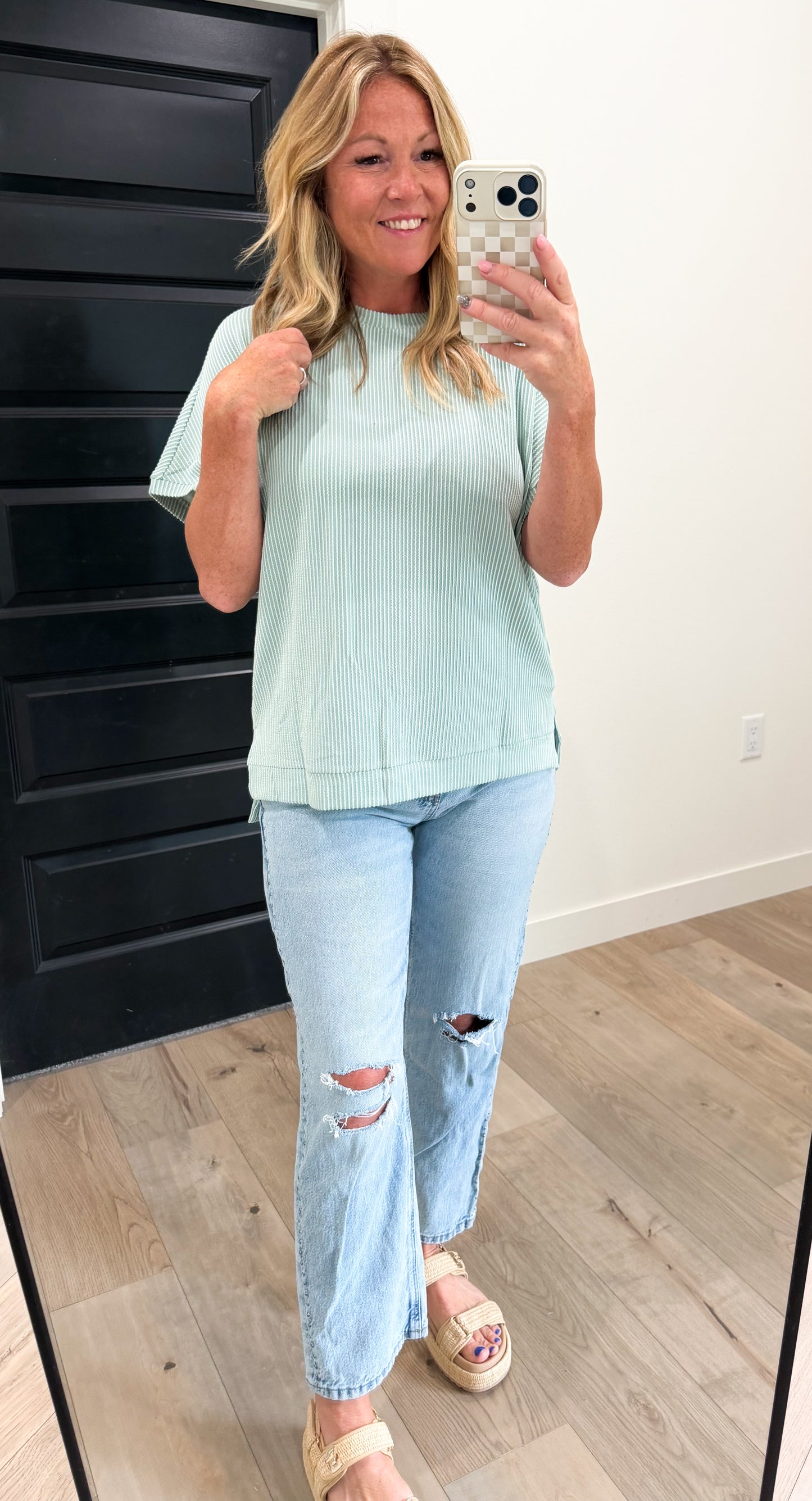 Oversized Ribbed Short Sleeve