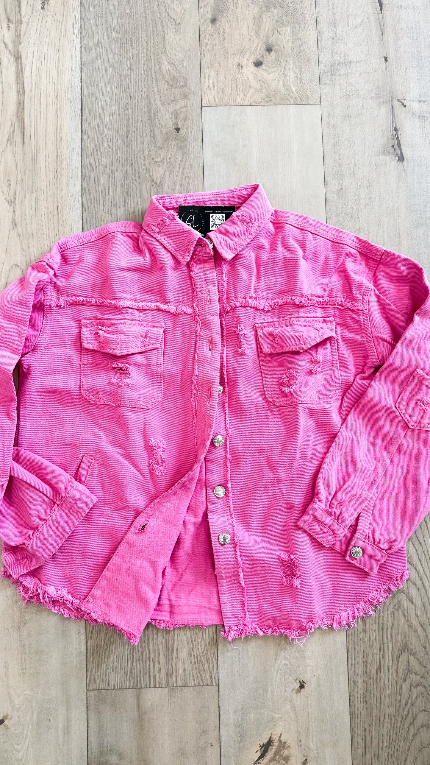 Raw Edge Spring Pink Jacket