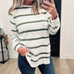 Ribbed Striped Pullover