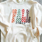 Checkered Fall Vibes Mock Neck