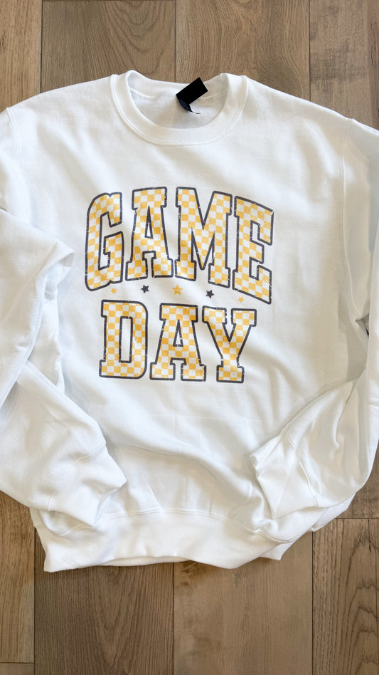 Black & Yellow Checkered Game Day Graphic